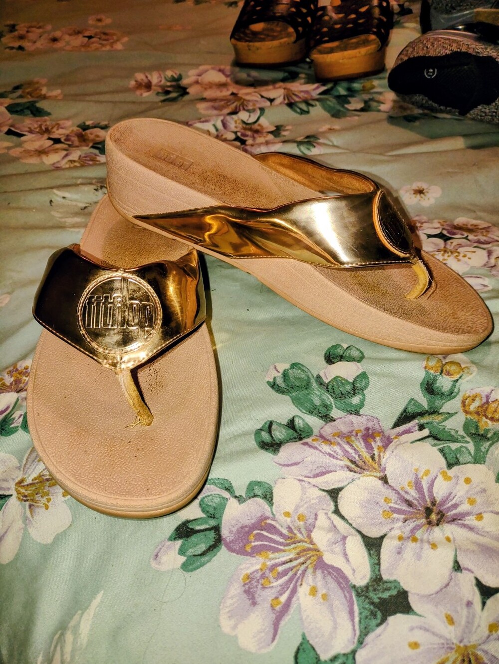 Fitflop Rose Gold Thong Sandals